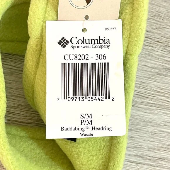 New Columbia Head Ring Headband Baddabing S/M Wasabi Light Green Fleece NWT - Picture 4 of 6